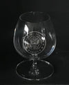 Army Symbol Sand Carved on Brandy Snifter (Pair)