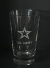 US Army star logo - pint glass