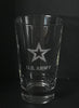 US Army star logo - pint glass