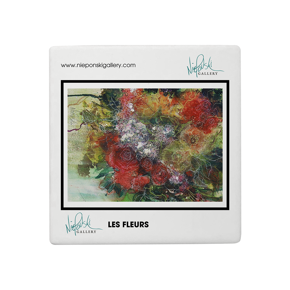 Les Fleurs - Square coaster Nieponski Gallery