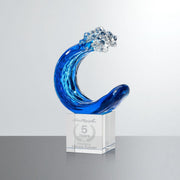Oceana Art Glass Award – Luxury Wave Trophy crystal edge - Crystal House