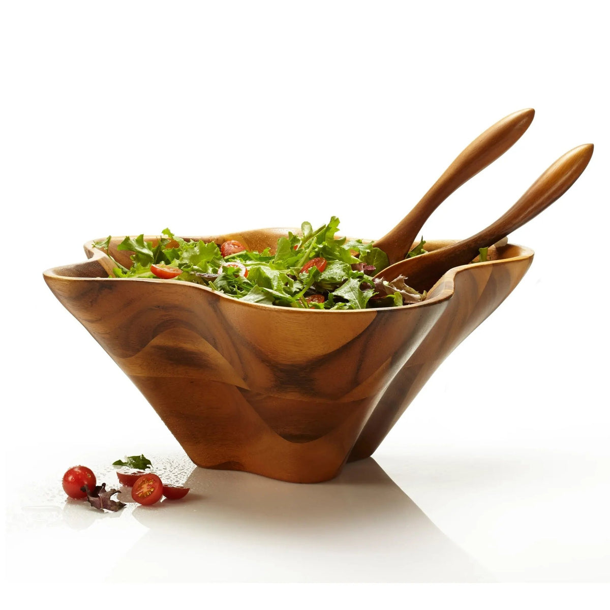 Oceana Coral Salad Bowl w/ Servers Nambé