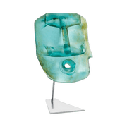 Oil Head in Blue by Romuald Hazoumé 175 ex Daum
