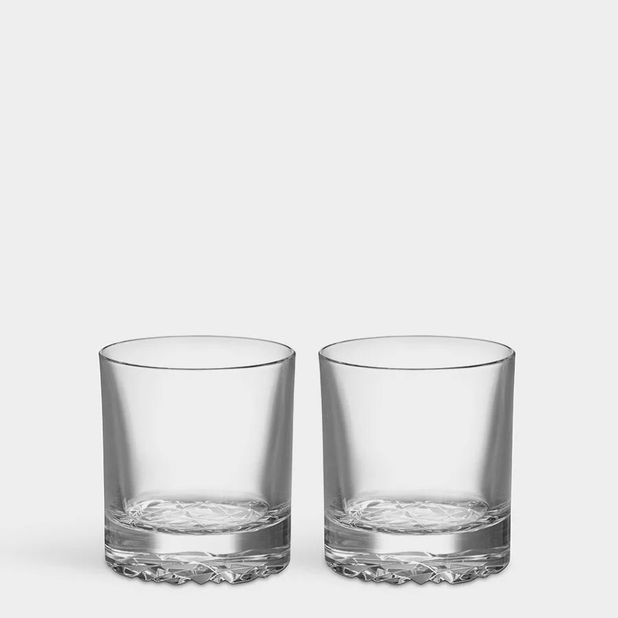 Orrefors Carat Double Old Fashioned Glass Set of 2 – Luxury Crystal Gifts Orrefors - Crystal House