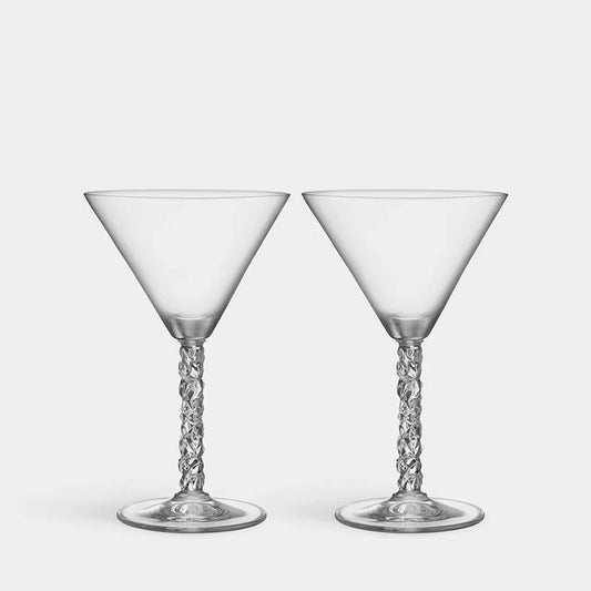 Orrefors Carat Martini Glass Set of 2 – Luxury Wedding & Corporate Gift Orrefors - Crystal House