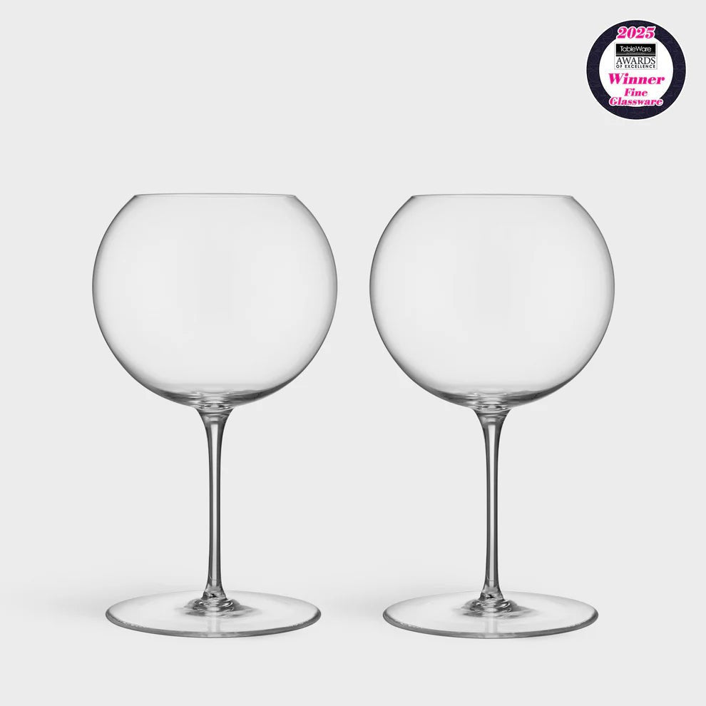Orrefors Geometry Red Wine Glass Set of 2 – Luxury Crystal Gifts Orrefors - Crystal House