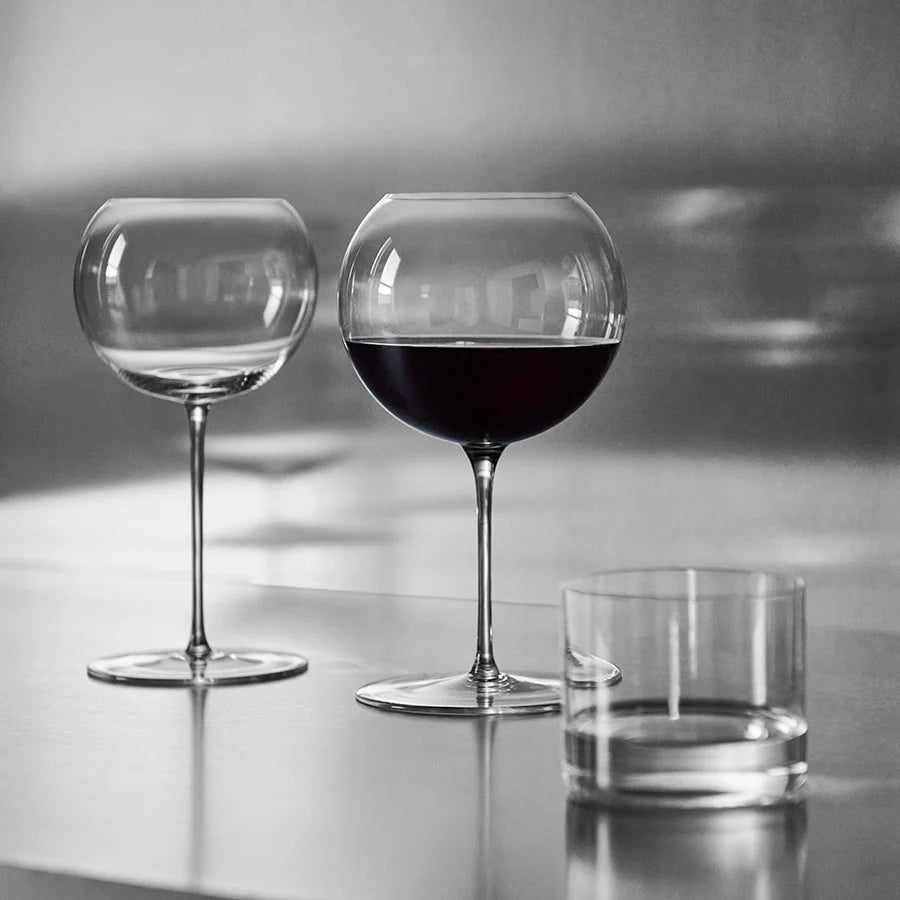 Orrefors Geometry Red Wine Glass Set of 2 – Luxury Crystal Gifts Orrefors - Crystal House
