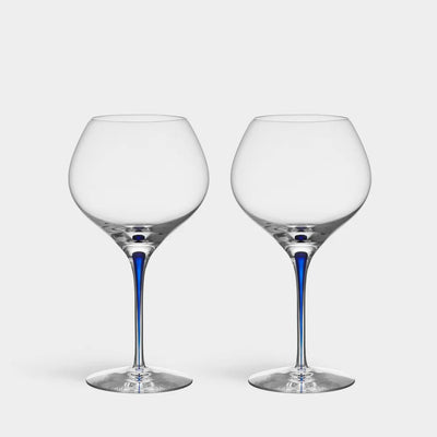 Luxury Crystal Glass Intermezzo Blue Bouquet Wine Glass Set of 2 Home Decor Premium Gift