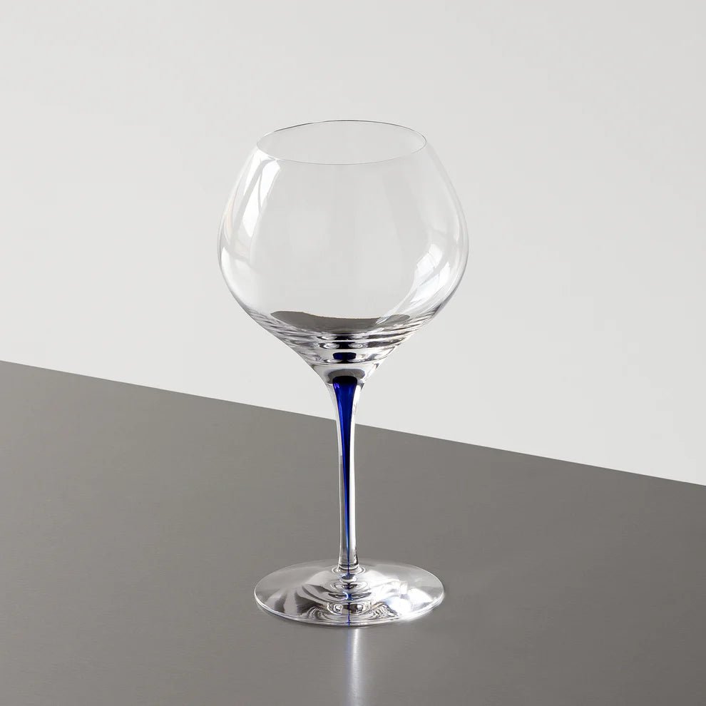 Orrefors Intermezzo Blue Bouquet Wine Glass Set of 2 – Luxury Crystal Gifts Orrefors - Crystal House