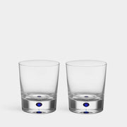 Orrefors Intermezzo Blue Double Old Fashioned Glass Set of 2 – Luxury Crystal Gifts Orrefors - Crystal House