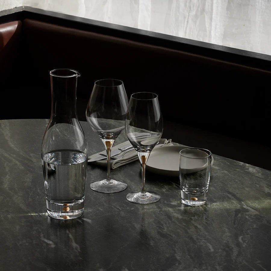 Orrefors Intermezzo Gold Balance Wine Glass Set of 2 – Luxury Crystal Gifts Orrefors - Crystal House