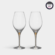 Orrefors Intermezzo Gold Balance Wine Glass Set of 2 – Luxury Crystal Gifts Orrefors - Crystal House