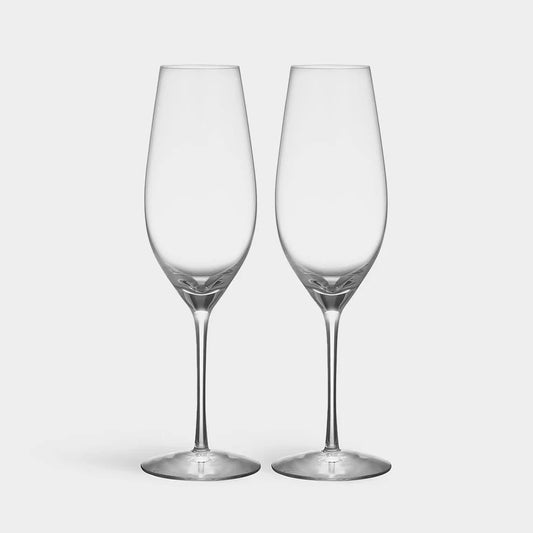Orrefors Merlot Champagne Flute Set of 2 – Luxury Crystal Gifts Orrefors - Crystal House