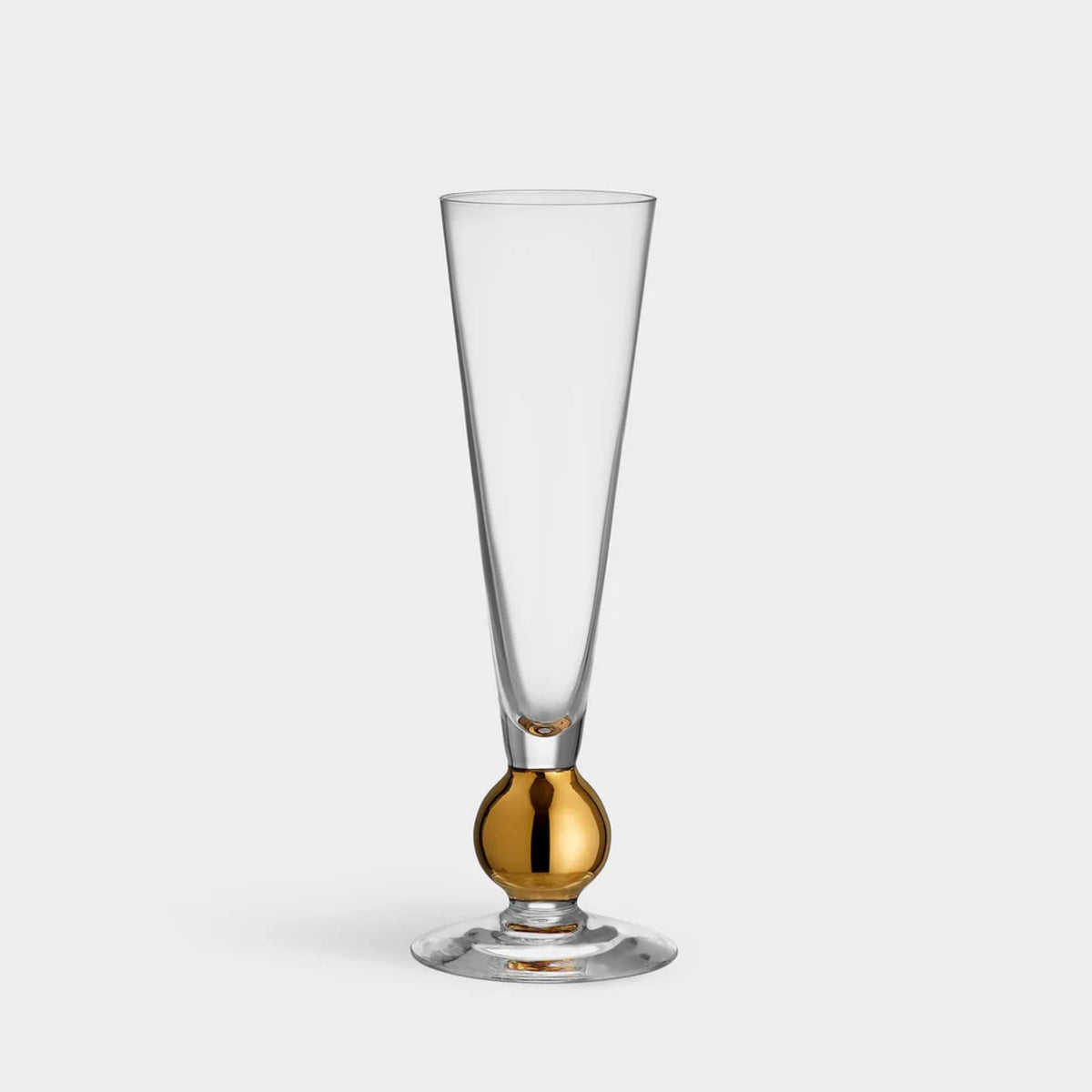 Orrefors Nobel Champagne Glass – 21K Gold Crystal Flute USA Orrefors - Crystal House