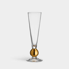 Orrefors Nobel Champagne Glass – 21K Gold Crystal Flute USA Orrefors - Crystal House