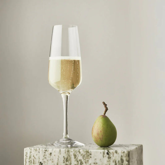 Orrefors Pulse Champagne Glass Set of 4 – Luxury Wedding & Corporate Gift Crystal House - Crystal House