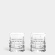 Orrefors Street Double Old Fashioned Glass Set of 2 – Luxury Crystal Gifts Orrefors - Crystal House