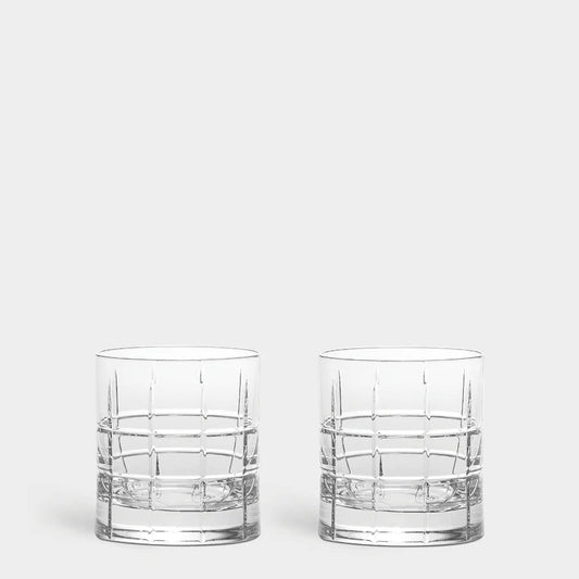 Orrefors Street Double Old Fashioned Glass Set of 2 – Luxury Crystal Gifts Orrefors - Crystal House