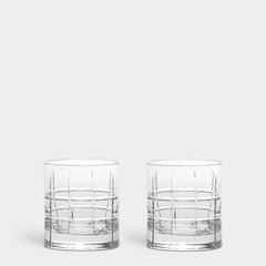 Orrefors Street Double Old Fashioned Glass Set of 2 – Luxury Crystal Gifts Orrefors - Crystal House