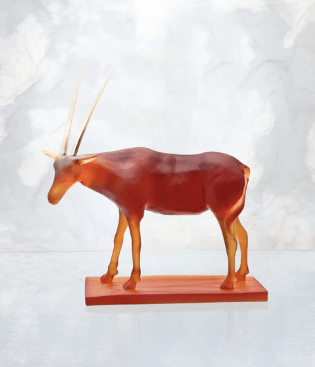 Oryx Hicham Lahlou in Amber 99 ex Daum - Crystal House