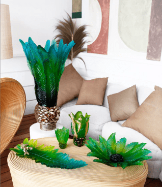 Palm Beach Large Leaf Bowl by Daum Daum - Crystal House