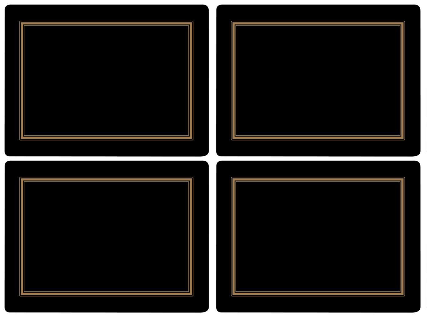 Pimpernel - Placemats / Coasters and Gifts Classic Black Placemats S/4 Pimpernel