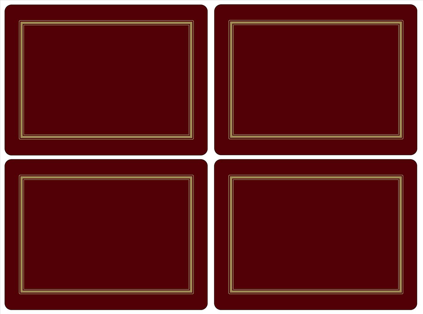 Pimpernel - Placemats / Coasters and Gifts Classic Burgundy Placemats S/4 Pimpernel
