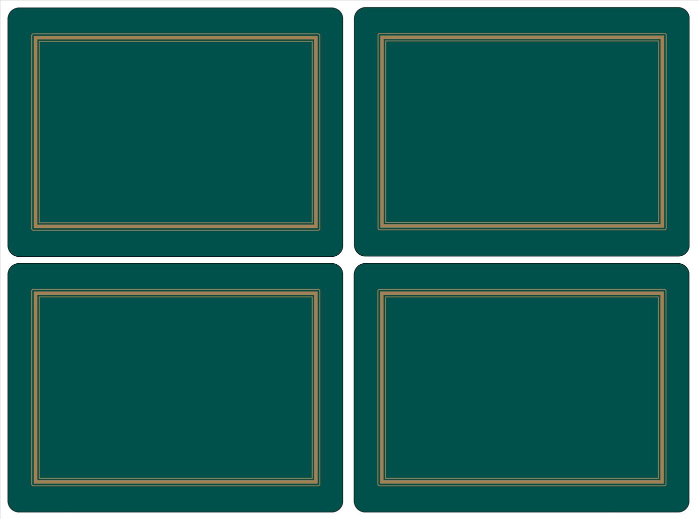 Pimpernel - Placemats / Coasters and Gifts Classic Emerald Placemats S/4 Pimpernel