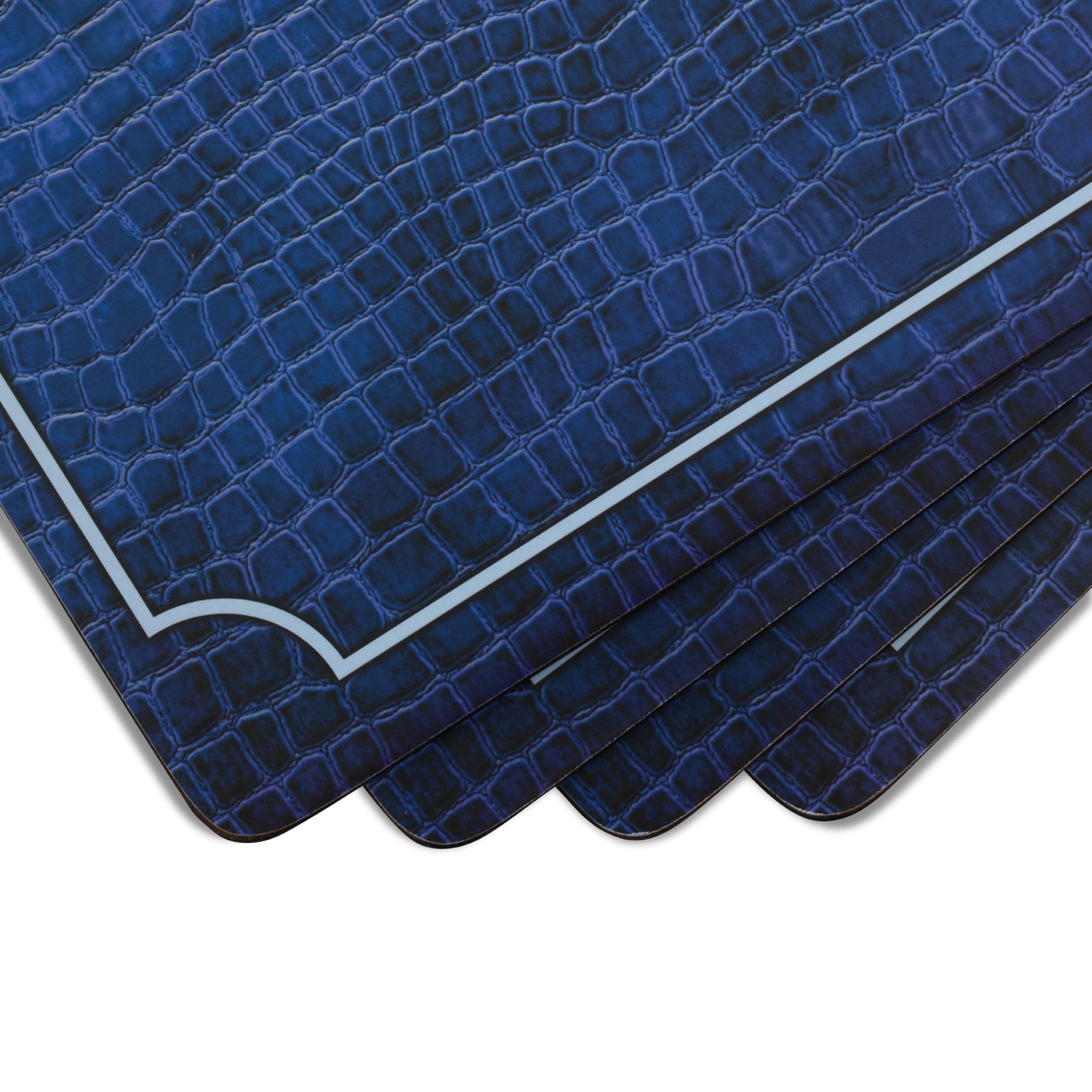 Pimpernel - Blue Croc Leather Placemats Set of 4 Pimpernel - Crystal House