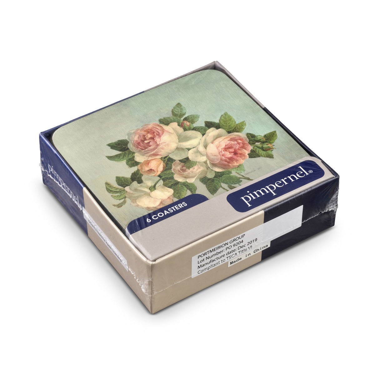 Pimpernel - Coasters and Gifts Antique Roses Coasters S/6 Pimpernel - Crystal House
