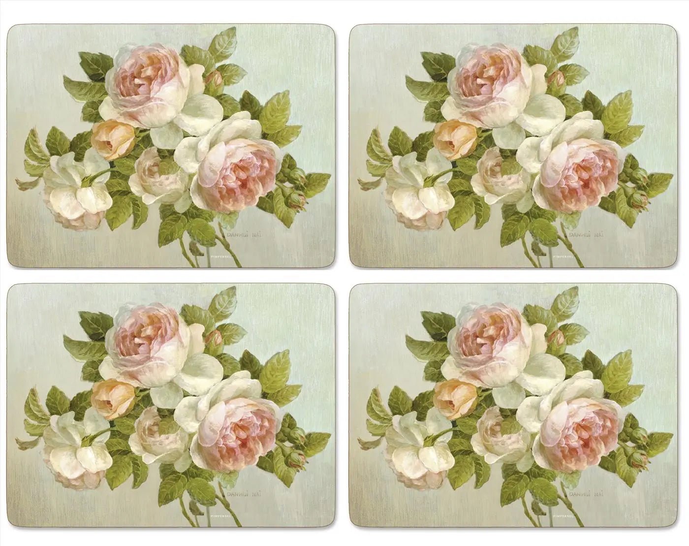 Pimpernel - Placemats / Coasters and Gifts Antique Roses Coasters S/6 Pimpernel
