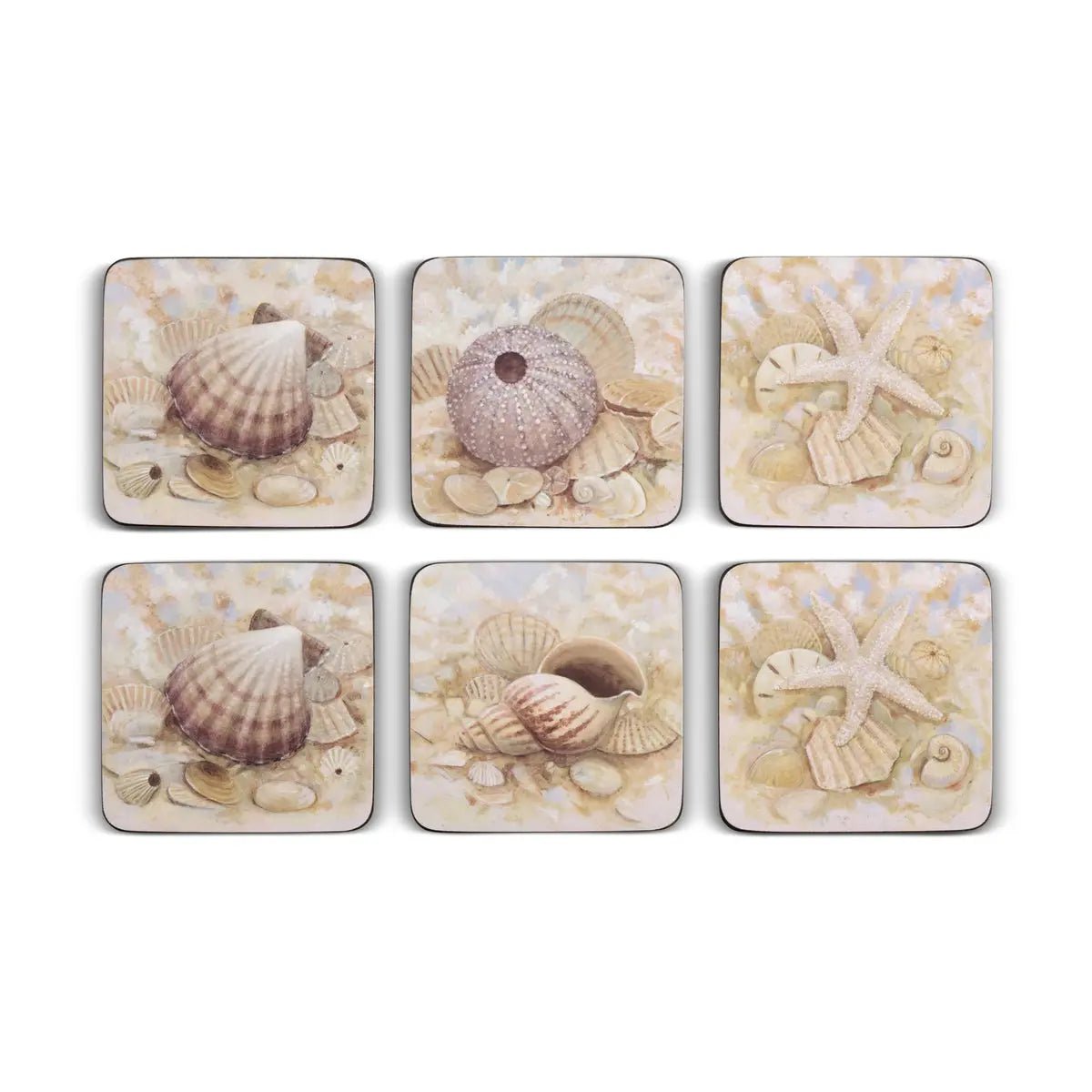 Pimpernel - Placemats / Coasters and Gifts Beach Prize Coasters S/6 Pimpernel