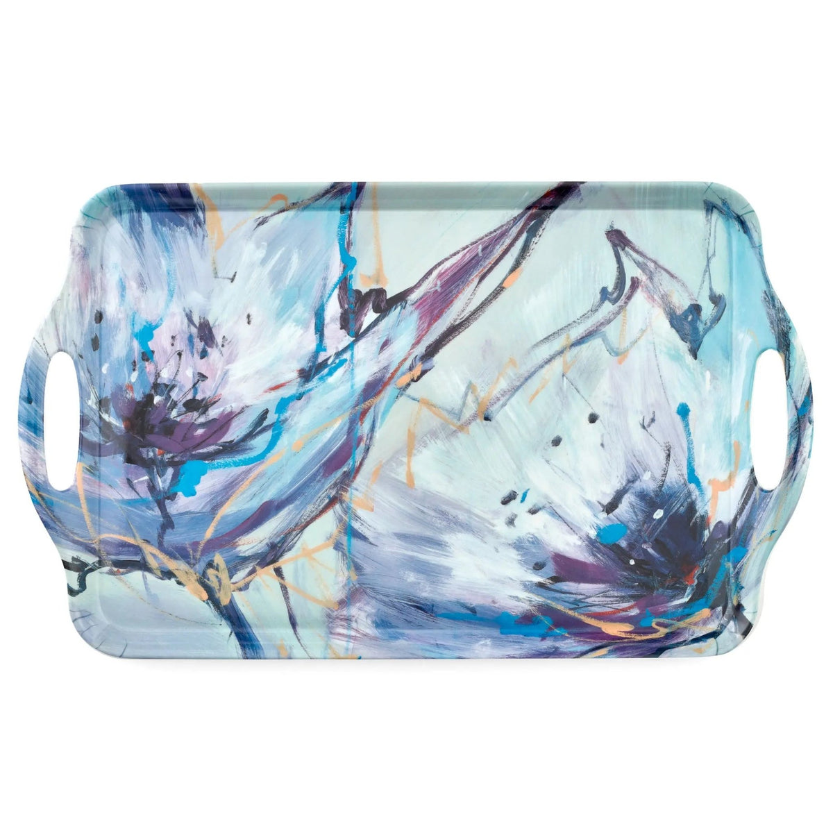 Pimpernel - Placemats / Coasters and Gifts Blooms in Lilac Large Melamine Handled Tray Pimpernel