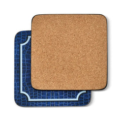 Pimpernel - Placemats / Coasters and Gifts Blue Croc Coasters S/6 Pimpernel