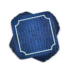 Pimpernel - Placemats / Coasters and Gifts Blue Croc Coasters S/6 Pimpernel