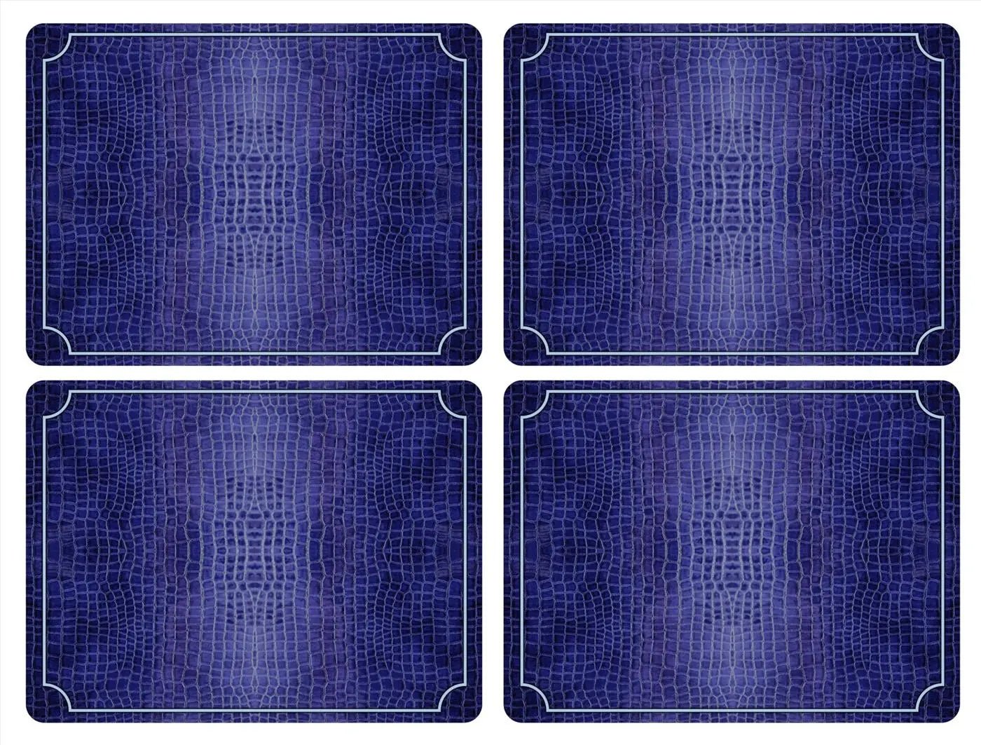 Pimpernel - Placemats / Coasters and Gifts Blue Croc Placemats S/4 Pimpernel