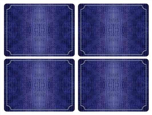 Pimpernel - Placemats / Coasters and Gifts Blue Croc Placemats S/4 Pimpernel