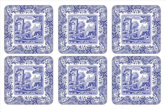 Pimpernel - Placemats / Coasters and Gifts Blue Italian Coasters S/6 Pimpernel