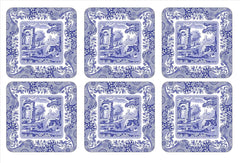 Pimpernel - Placemats / Coasters and Gifts Blue Italian Coasters S/6 Pimpernel