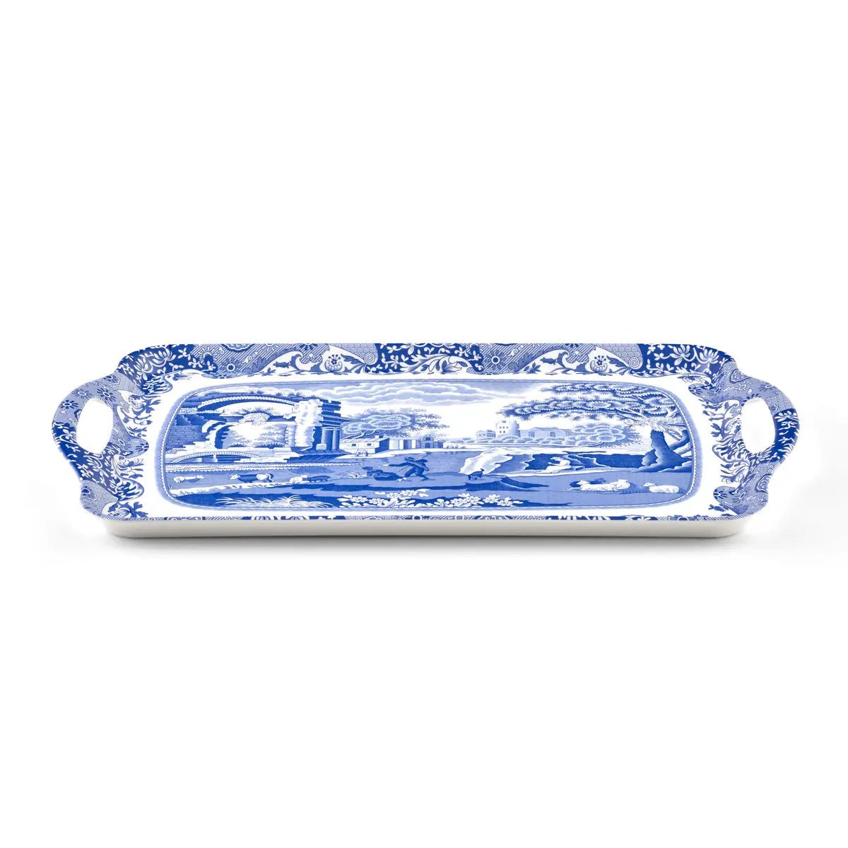 Pimpernel - Placemats / Coasters and Gifts Blue Italian Large Melamine Handled Tray Pimpernel
