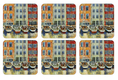 Pimpernel - Placemats / Coasters and Gifts Boat Scene Coasters S/6 Pimpernel