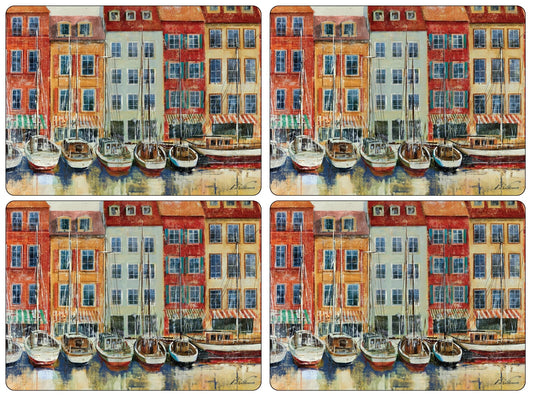 Pimpernel - Placemats / Coasters and Gifts Boat Scene Placemats S/4 Pimpernel