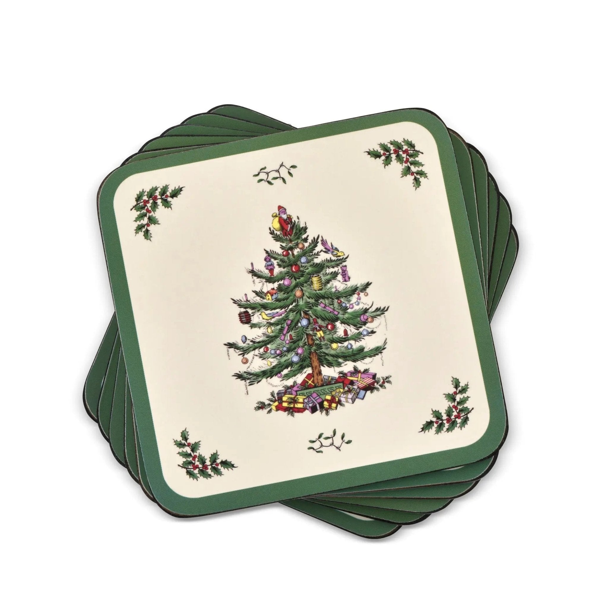 Pimpernel - Placemats / Coasters and Gifts Christmas Tree Coasters S/6 Pimpernel