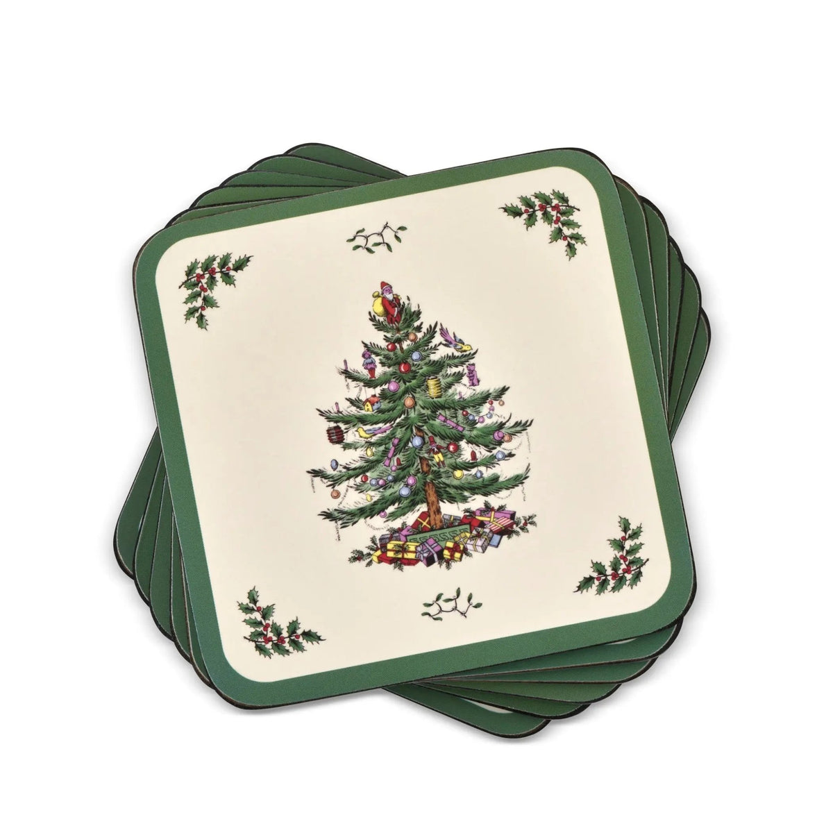 Pimpernel - Placemats / Coasters and Gifts Christmas Tree Coasters S/6 Pimpernel