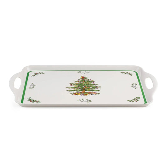 Pimpernel - Placemats / Coasters and Gifts Christmas Tree Large Melamine Handled Tray Pimpernel
