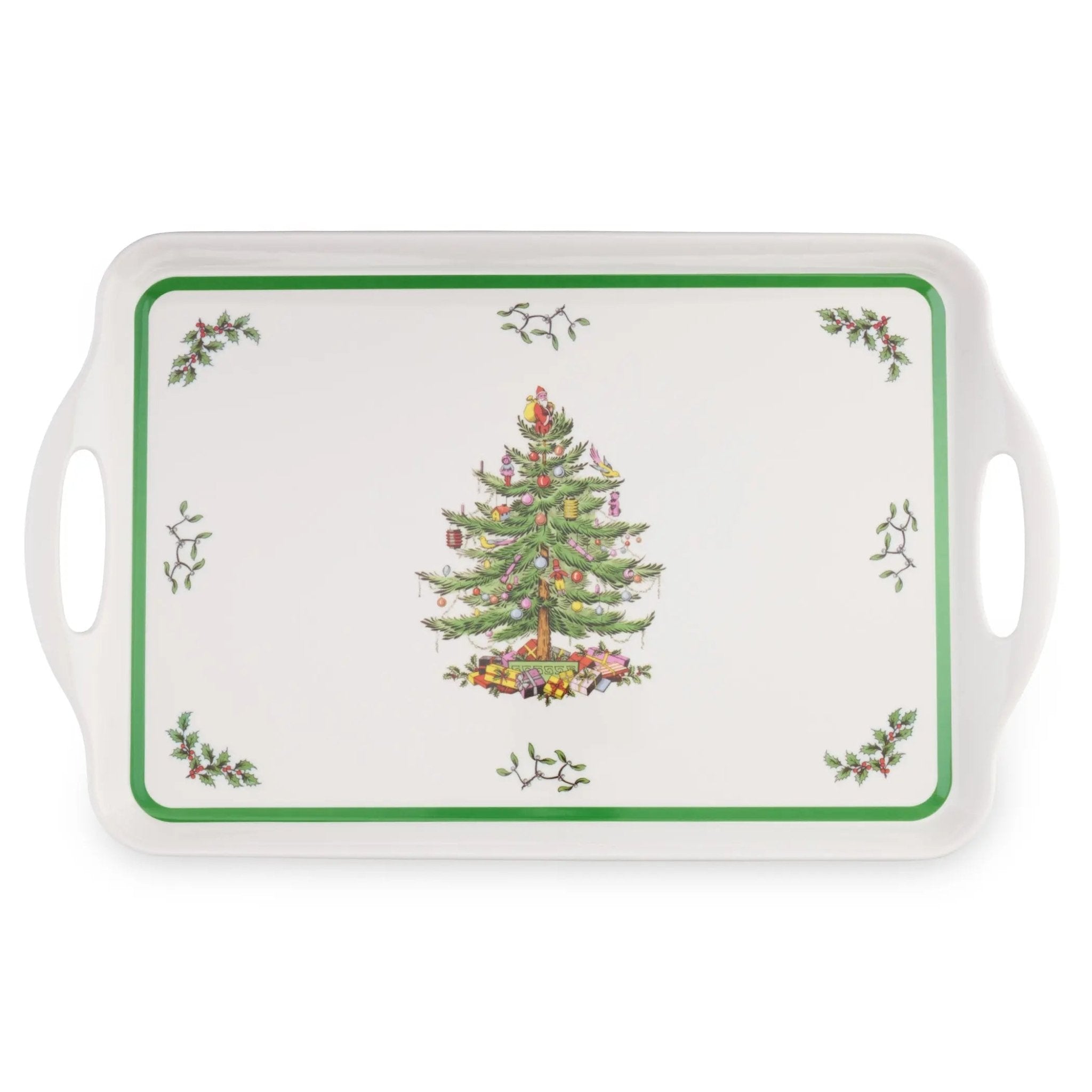 Pimpernel - Placemats / Coasters and Gifts Christmas Tree Large Melamine Handled Tray Pimpernel