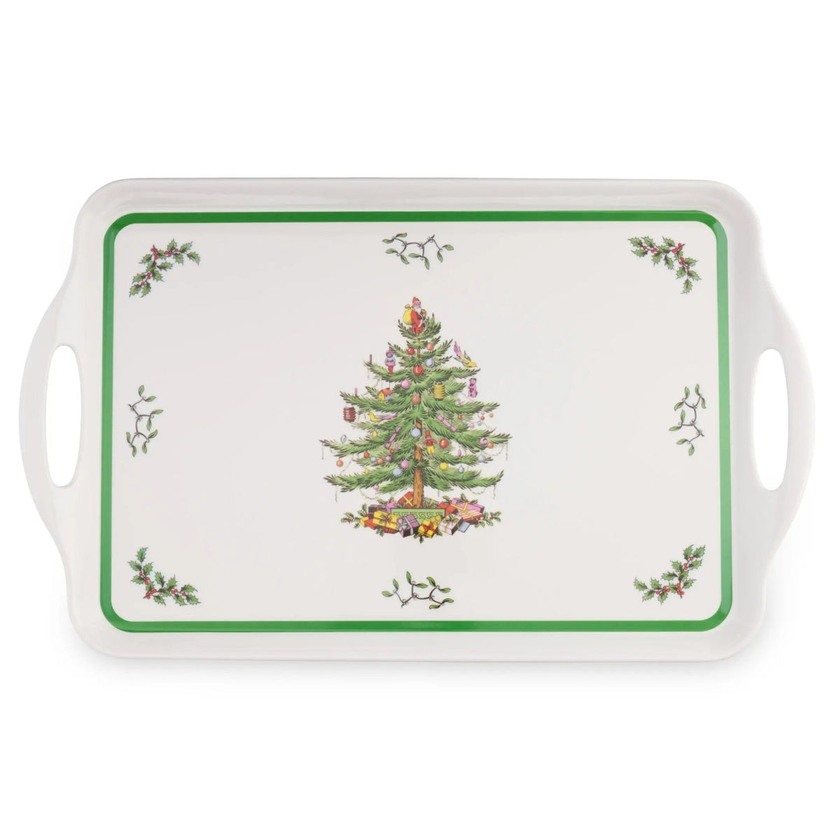 Pimpernel - Placemats / Coasters and Gifts Christmas Tree Large Melamine Handled Tray Pimpernel