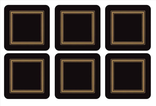 Pimpernel - Placemats / Coasters and Gifts Classic Black Coasters S/6 Pimpernel