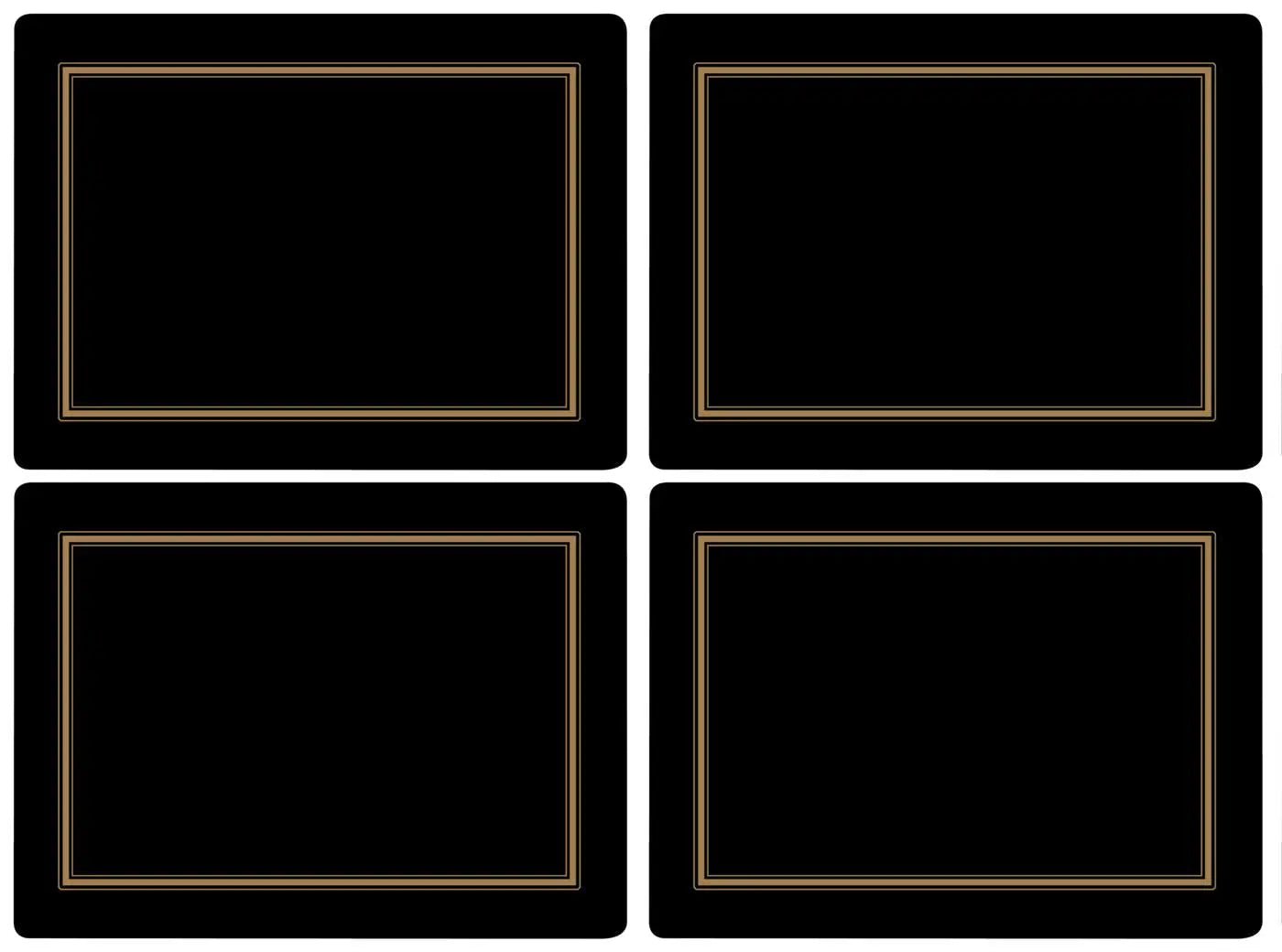 Pimpernel - Placemats / Coasters and Gifts Classic Black Placemats S/4 Pimpernel