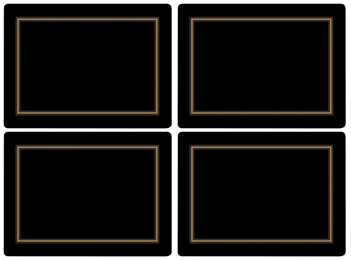 Pimpernel - Placemats / Coasters and Gifts Classic Black Placemats S/4 Pimpernel